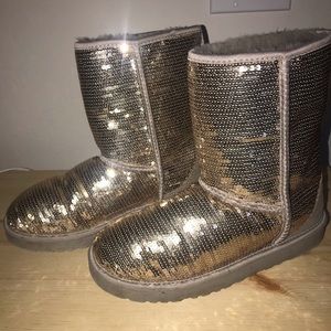 Gold Sequin UGG boots
